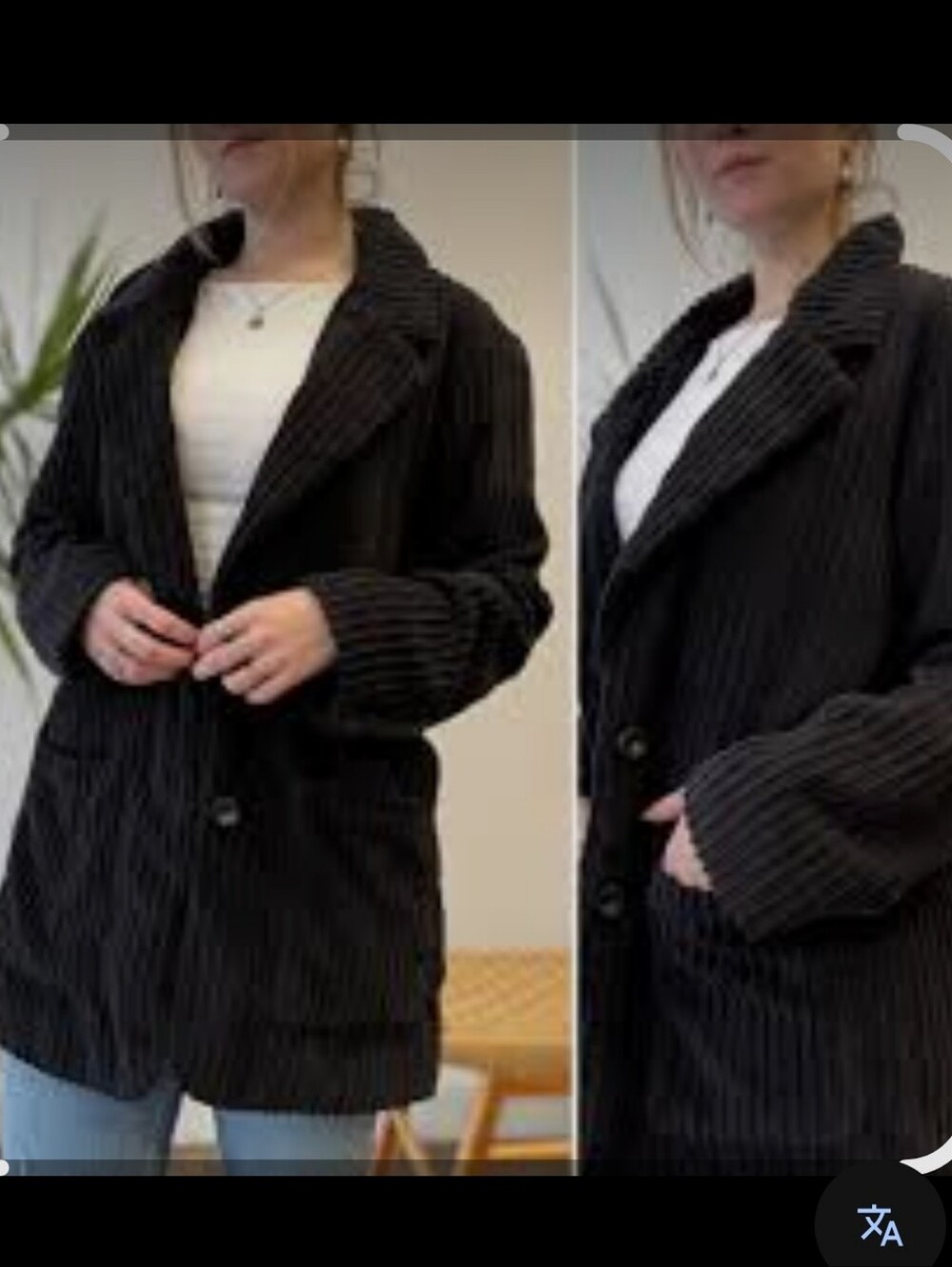 We The Free, Women’s Black Pinstripe Blazer Coat